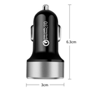 QC3.0+PD USB Dual Ports Car Lighter Charger Digital LED Voltmeter
