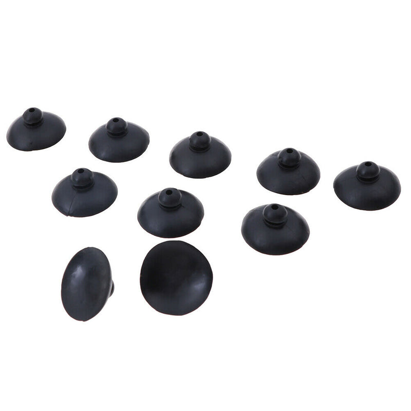 10pcs Black Soft Silicone Suction Cup Clip Sucker Holder Fish Aquarium Tank `US
