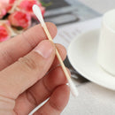 100x Double Head Bamboo Cotton Swab Makeup Buds Wood Sticks Nose Ears Cleanin Hn