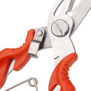 Fishing Pliers Braid Line Cutter Split Ring Hook Remover Tackle Tool & Pouch