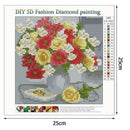 5D DIY Full Drill Diamond Painting Flower Cross Stitch Embroider Needlework