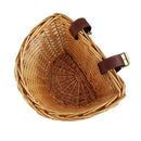 Retro,Handmade,Wicker Bicycle Front Basket With Leather Straps ,Fashion Chi Z1T6