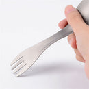 Outdoor Camping 2 in 1 Mini Clean Portable Titanium Fork Spoon Spork Kitchenware