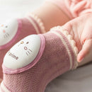 2 Pairs Baby Knee Pads for Crawling Cute Breathable Adjustable Elastic Baby