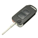 2 Button Flip Remote Key Case HU64 Blade FOB For Mercedes Benz A C E S W168 D8T6