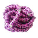 Set of 100 Racing Pigeon Leg Ring 8mm Leg Band Multi-color Purple Belgium