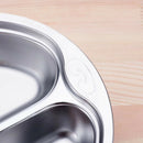 Divided Plates Stainless Steel Mess Trays 3 Sections Food Plate for