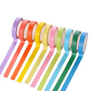20x Writable Rolls Paper Washi Masking Tape Rainbow Colours Sticky Adhesive