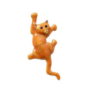 Orange Cat Brooch for Women Animal Brooch Cute Enamel Pin Jewelry Clothes A