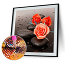 Flower Stone 5D Diamond Painting DIY Craft Cross Stitch Home Decor(Orange)