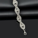 1* Elegant Women Crystal Rhinestone Infinity Bangle Bracelet Deluxe Jewelry Gift