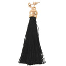 Ladies earrings fishhook black pair of earrings tassels
