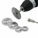 6pcs High-speed-steel Circular Rotary Blade Wheel Discs Mandrel for Wood C HBA