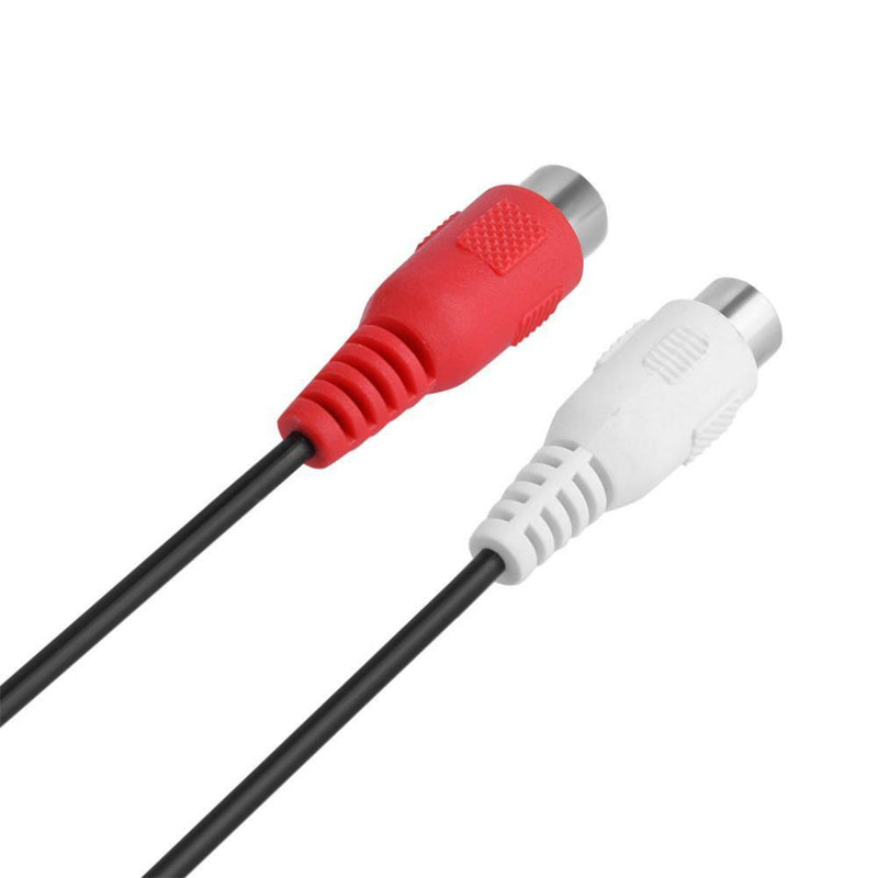 3.5mm Stereo Female to 2 RCA Female Jack Audio Adapter Y Splitter Cable Cord