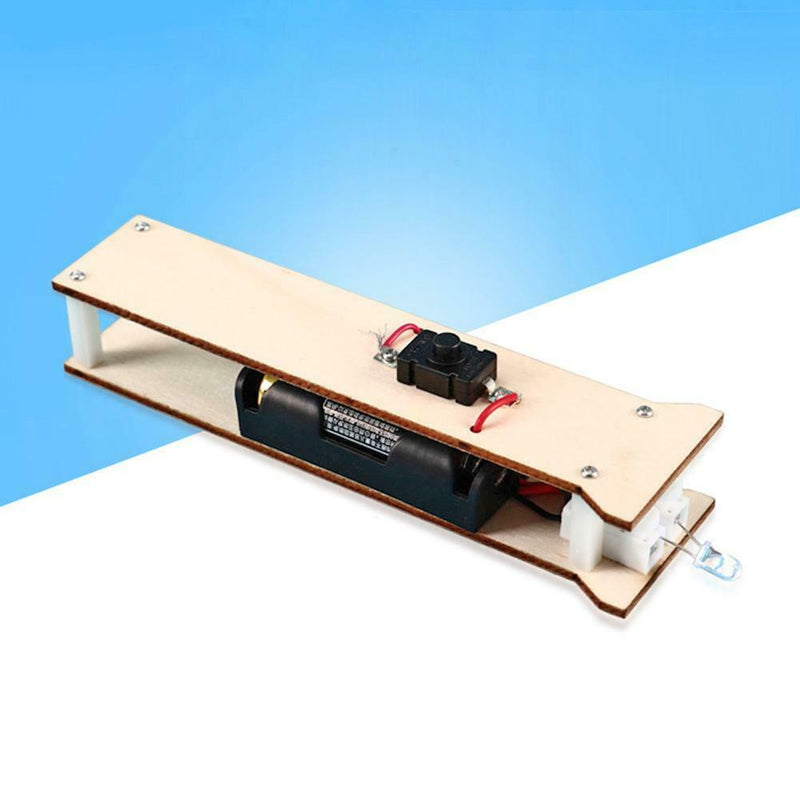DIY Flashlight Wood Toys Kit Kid Educational Physics Science Assemble Craft