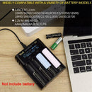 Intelligent LCD Charger 4 Slot For  21700 26650 AAA Battery AA Lithium F8K8
