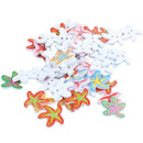 50pcs Starfish 2 Holes Wooden Buttons