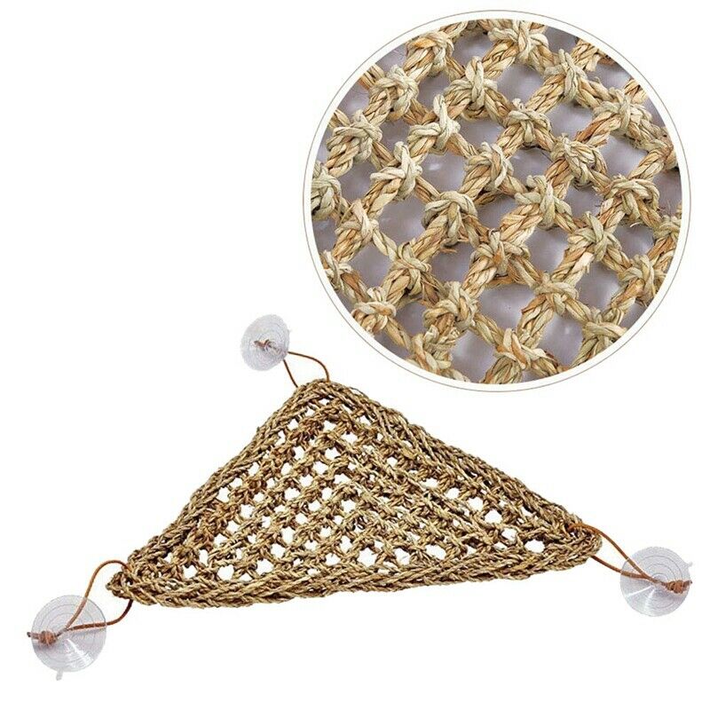 Bearded Dragon Hammock Lizard Lounger,100% Natural Seagrass Fibers for Rept J1R4