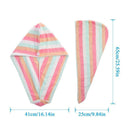 Cap Hair Rainbow Color Thick Dry Hair Wrap Towel Cap Coral Fleece Dry Hair Towel