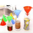 3 x Plastic Funnel Kitchen Tool Lab Car Gadget Liquid Water Oil-Fill Dlwo