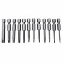 12Pcs Electric Tamper Torx Socket Screwdriver Bit Tool Set 1/4 inch 6.3mm