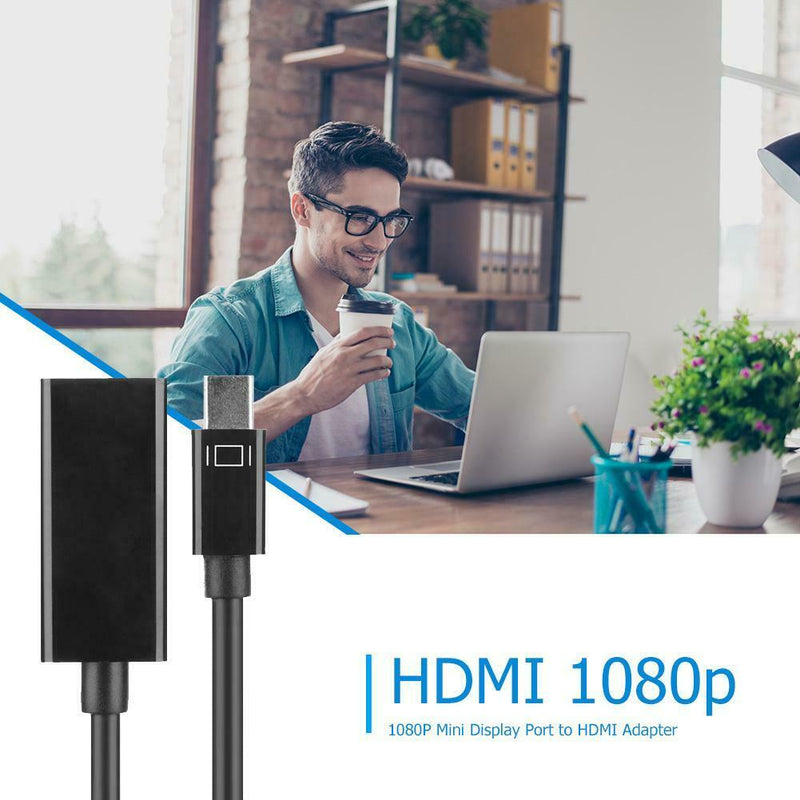 1080P Mini Display Port to HDMI Adapter Cable Connector for MacBook