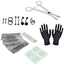 19Pcs/Set Body Piercing Tool Kit Ear Nose Navel Nipple Needles Forcep  Jewe B^X