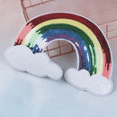 Embroidered Iron On Patches For Clothes Sewing Rainbow Motif Applique StickerNME