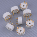 8pcs 9 pin PCB Vacuum Tube Socket fit for 12AX7 12AT7 12AU7 ECC83 E88CC Audio cn