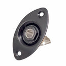 Oval Indented Guitar Jack Plate30 BK Oval Indented Guitar Jack Plate & Sock