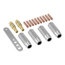 17Pcs/Set 15Ak Mig/Mag Welding Nozzle Contact Tips 0.8X25Mm M6 Gas Connecto I8F9