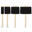 Foam Brush Painting Sponge Tool with Hardwood Handles Pack of 10