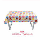 Donut Time Plastic Banquet Tablecloth 110 x180cm 1st Birthday Party Decoratio OZ