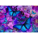 Butterfly Flower 5D DIY Full Round Diamond Painting Mosaic Beadwork 40x30cm