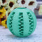 5cm Pet Toys Rubber Interactive Ball Dog Chew Tooth Cleaning(Lake Blue)