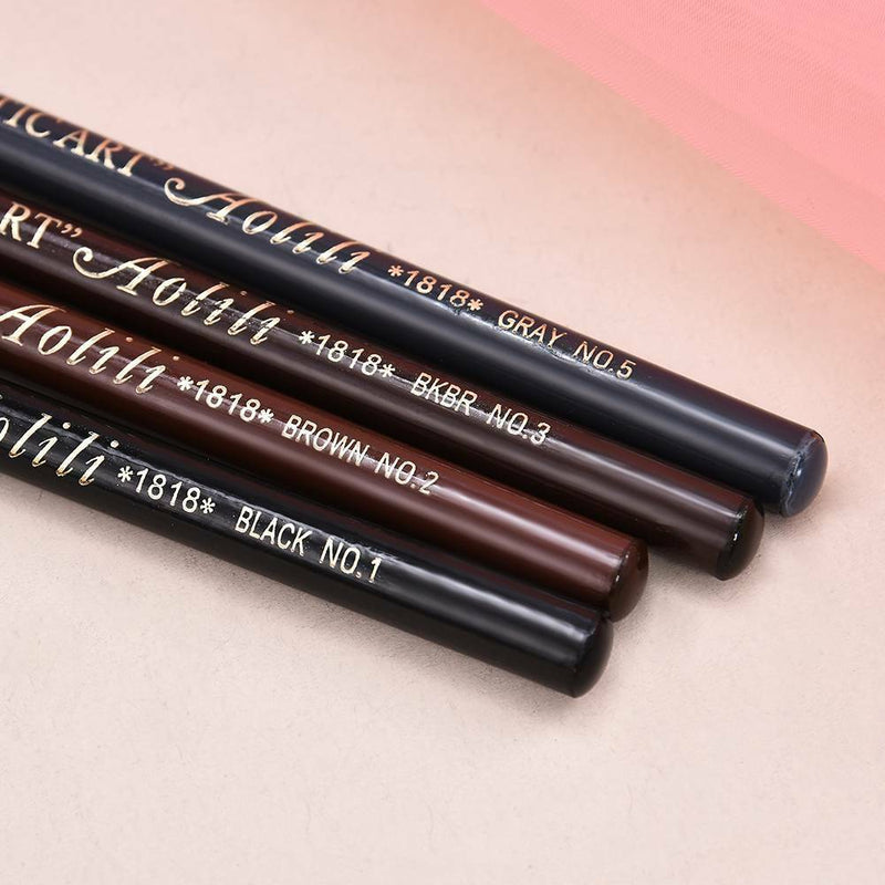 4Pcs Eyebrow Pencil Microblading Outlining Marking Pen Brow Liner Peel-Off Kit