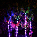 Solar Garden Lights Outdoor - 3 Pack Solar Stake Light With Fiber Optic But
