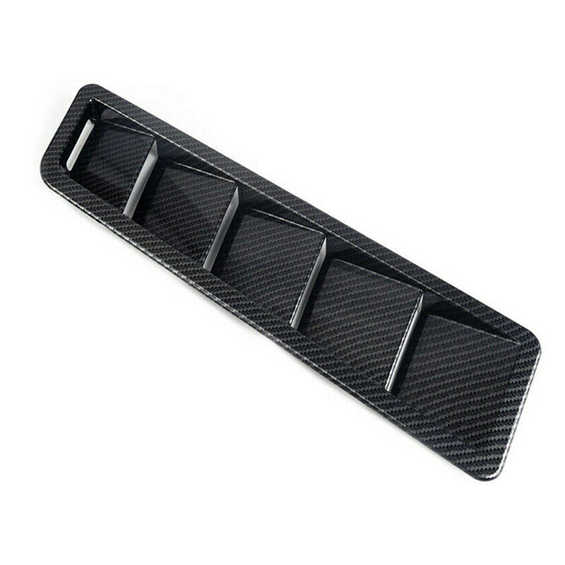 2PCS Universal Carbon Fiber Look Style Hood Vent Louver Cooling Panel Trim  3C