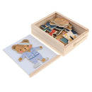 Baby Bear Changing Clothes Puzzle Set Children Kids Educational Wooden Toys