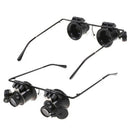 Eye Jeweler Watch Repair 20X Magnifier Magnifying LED Lights Glass Loupe Le A