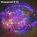 100LED 12m Solar Copper Wire Tube String Light Garden Decor (Four Colors) A