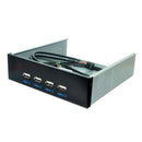 1X(5.25 Inch Floppy Bay 4 Ports USB 2.0 Hub USB2.0 Front Panel Expansion Ad