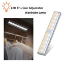 20 LED PIR Sensor Cabinet Light USB Charging Dimmable Lamp Bar for Closet
