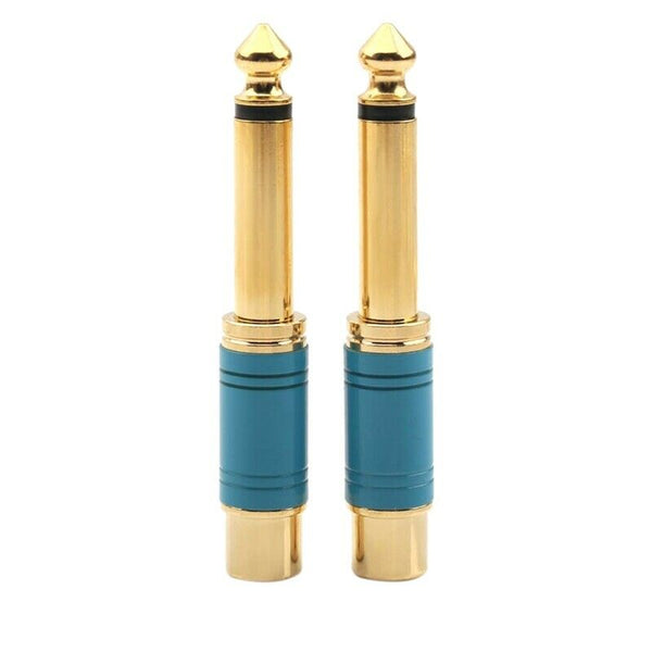 6.35mm 1/4 inch Male Mono TS to RCA Female Interconnect Audio Adapter Conve E3F4