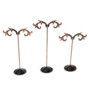 3Pcs/Set Metal Showcase Earrings Jewelry Display Stand Organizer Holder Rack
