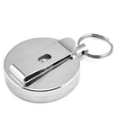 Steel Retractable Key Chain Recoil Key Ring Belt Clip Pull Chain Holder Z7I6
