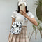 Canvas Women Crossbody Bags Cow Print Clear Splicing Shoulder Pouch (1)