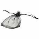 100 black Organza Wedding Favour Bags Jewellery Pouches 9cm x 12cm