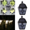 2 Pcs Solar Powered Outdoor Garden Fence Wall Light LED Outdoor Garden Lamp