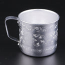 Asian Thailand Carved Tin Cups Mug Tin Can Drinkwares for Coffee Cup 8 x 8cm